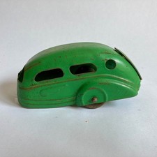 Vintage Wyandotte Airflow Camper Steel Green Trailer Chrysler Desoto 1930s