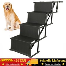 Haustiertreppe klappbar Hundetreppe 4 Stufen Einstiegshilfe 80kg Auto Hunderampe