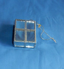 Vintage Mirror  & Silver Present Christmas Ornament — photo 2