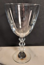 Baccarat VEGA 3-Wafer 7 1/8" x 4" Crystal Tall Water / Cocktail Goblet - Signed