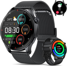 Smart Watch for Men Women Fitness Tracker: Waterproof Bluetooth Call Answer/Make