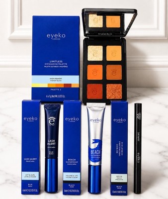 Eyeko Eye Makeup Bundle Palette Mascaras Eyeliner Full Size  4pc Set New