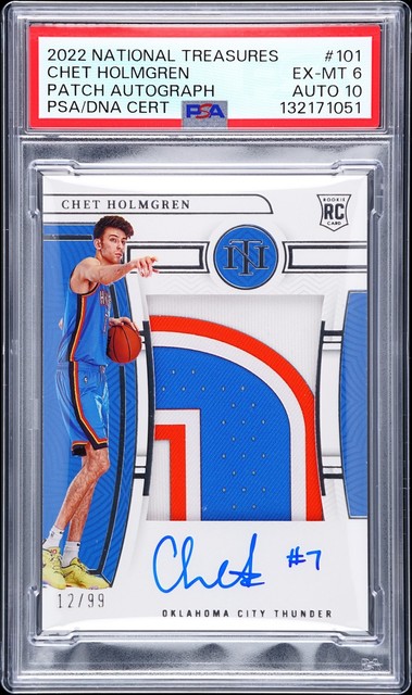 Chet Holmgren 2022 Panini National Treasures Rookie Patch Autographs