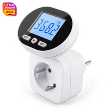 Stromzähler Steckdose 8 Modi 180° Rotierbar LCD Energiekostenmessgerät …