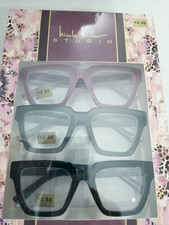 NIP 2.50 3 Pairs Nicole Miller Cat Eye READING GLASSES Readers