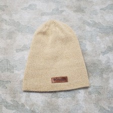 Columbia PFG Beanie Hat Mens One Size Tan Knit Winter Outdoor