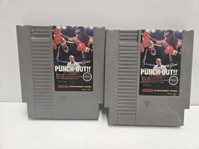 2x NES Mike Tyson's PUNCH OUT Game Cartridge Variants White & Orange Bullets