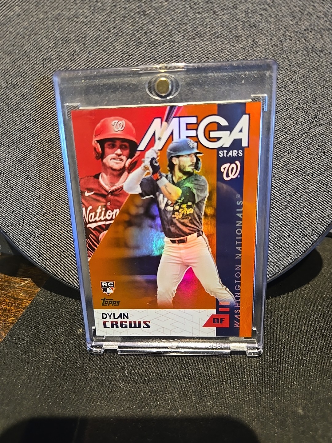 2025 Topps Mega Stars Dylan Crews Orange Foilboard /25 (RC)