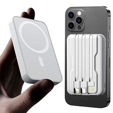 Power Bank Magnetico MagSafe 3in1 20000mAh Wireless con Cavi USB-C Ricarica Rapi