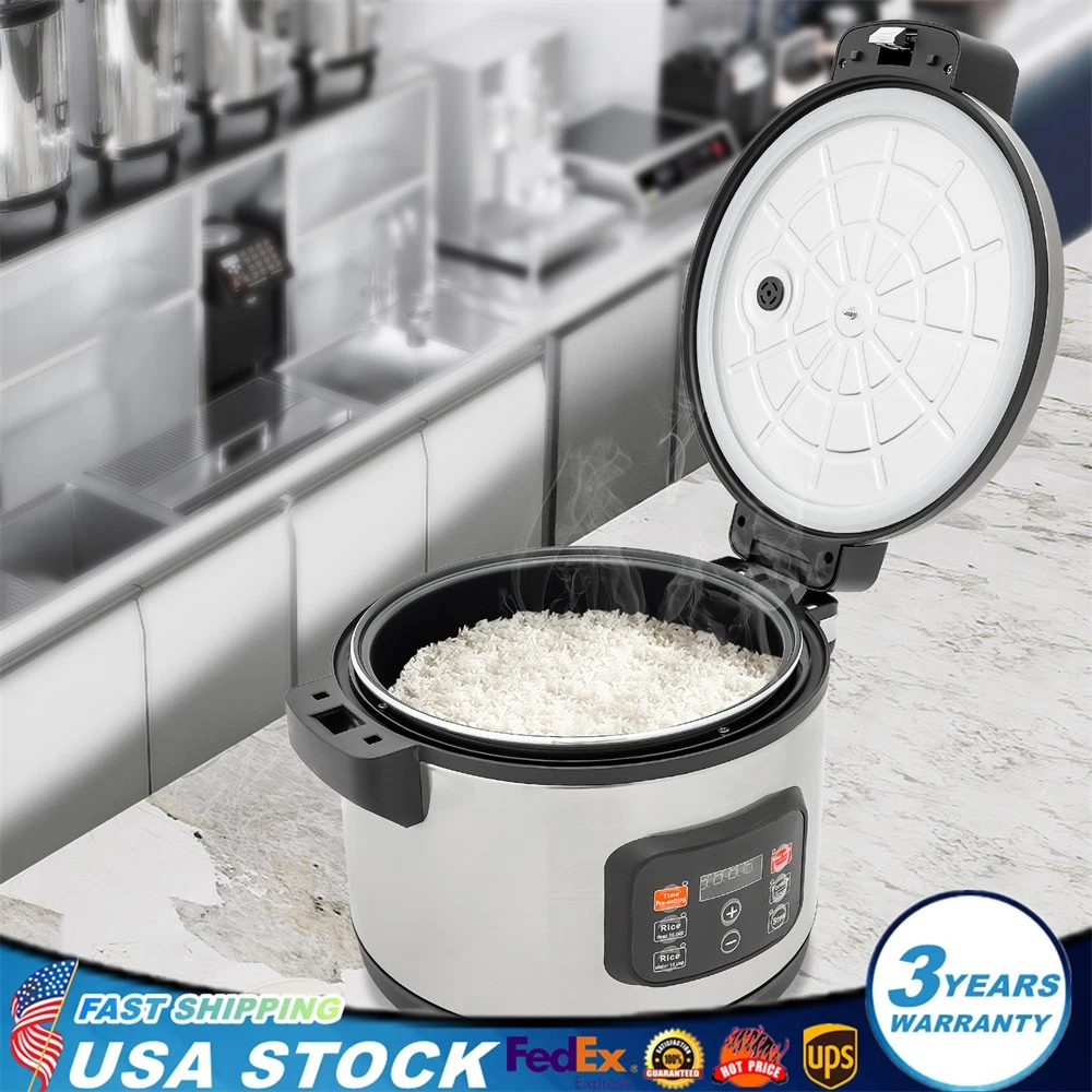 Kitchen Commercial Rice Cooker Non-Stick Pot 13L 24H Keep Warm Restaurant