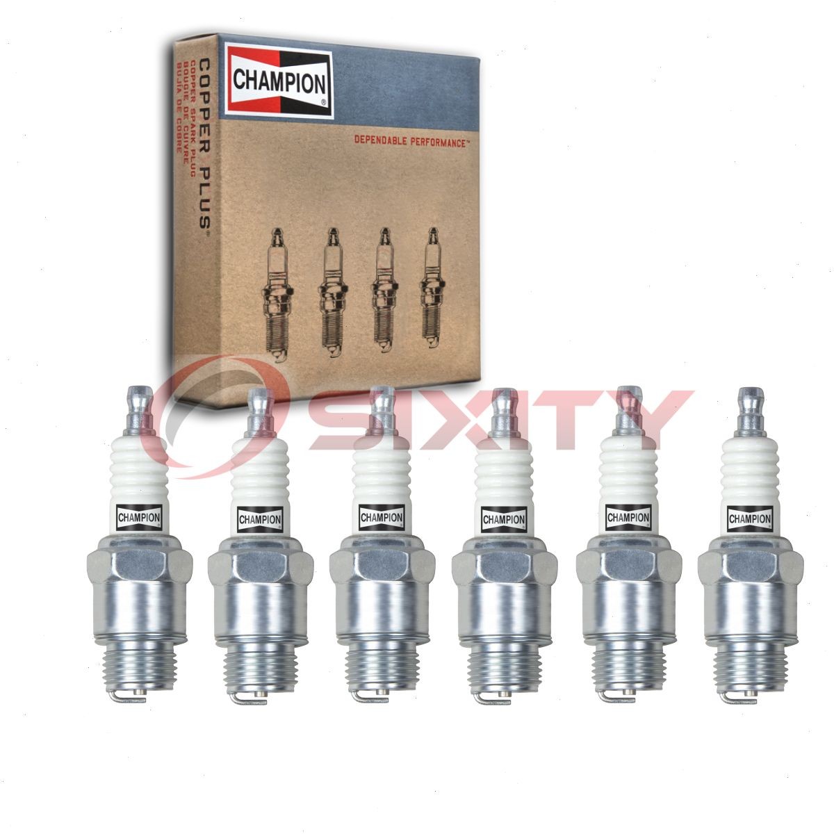 6 pc Champion Industrial Spark Plugs for 1928-1929 Moon Model 6-72 Ignition fd