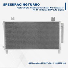 Factory Style Aluminum Front A/C AC Condenser For 2017-2019 Honda CR-V 2.4L