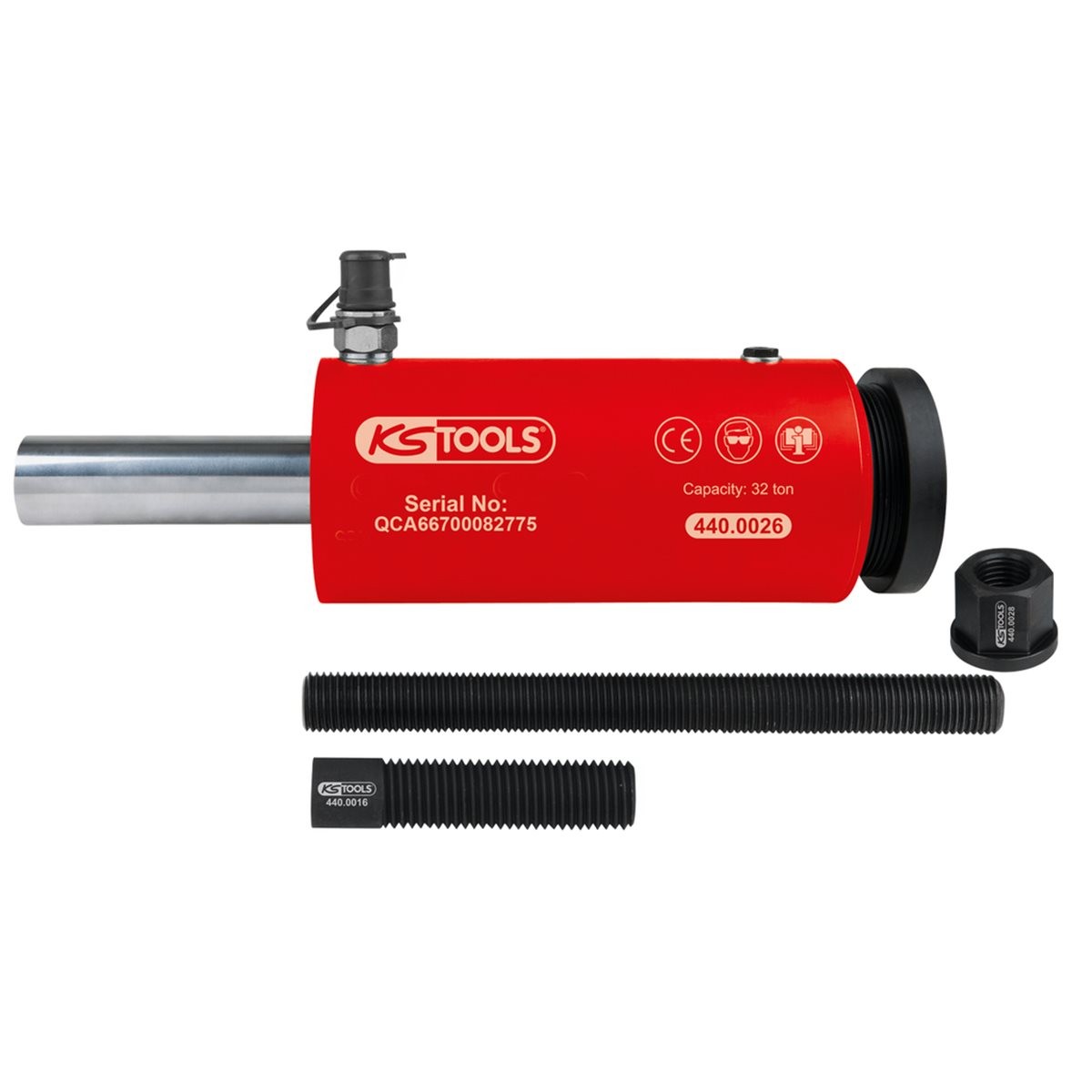 Ks Tools , Fahrzeug Werkzeug, Druck- Und Zug-Hydraulikzylinder-Satz, 32T, 6-Tlg - Image 3