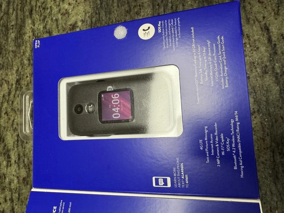 tracfone alcatel my flip 2 Throw Away Phone track ￼new - Image 4 of 4