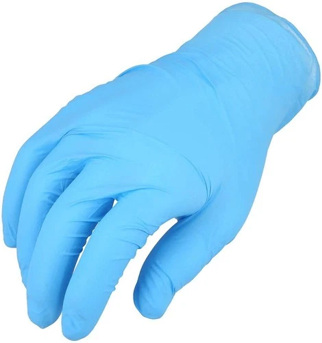 Disposable Blue Nitrile Medical Examination Gloves, Latex Free, Powder Free