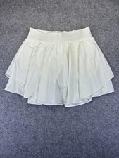 Lululemon Skort Womens Size 8 White Tennis Flowy Frilly Running Yoga Athleisure