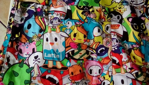Tokidoki By Koi Character Pattern Multicolor Scrub Top Womens Small - Picture 3 of 6