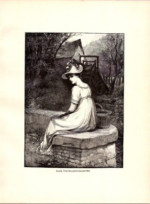 Alice The Miller's Daughter Davidson Knowles 1902 Book Plate Print TK30