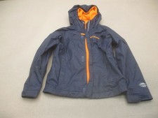 Columbia Size XXS Kids Navy Hooded Full Zip Long Sleeve Logo Windbreaker 740