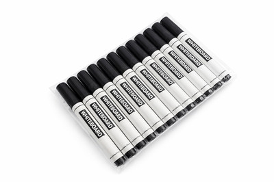 Centropen Whiteboardmarker schwarz 12er Pack - trocken abwischbar