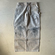 Vintage 90s Carhartt USA B01 Brown Distressed 34x30 Mens Medium Double Knees