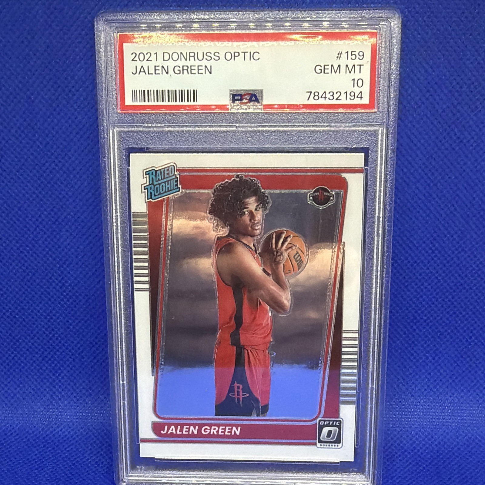 Panini 2021-22 Donruss Optic Jalen Green Rated Rookie #159 PSA 10