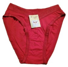 Vintage Hi-Cut Nylon Stretch Panty Panties Danila Sz Large Red