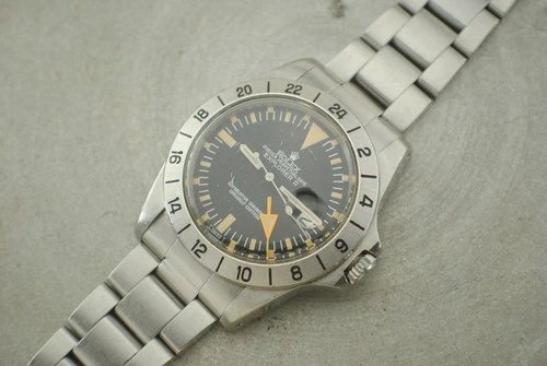 VINTAGE ROLEX 1655 FRECCIONE ORANGE HAND EXPLORER 2 RAIL DIAL  UNPOLISHED 4.0