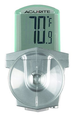 Digital Outdoor Window Thermometer Easy Read Display White Temperature Monitor