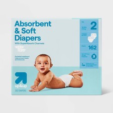 Disposable Diapers - Size 2 - 162ct - up&up 0.10 per diaper