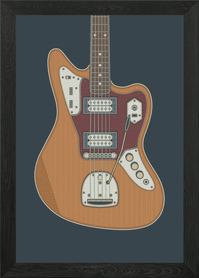 Kurt C Jag Gitarre gerahmtes Wandbild Poster Leinwanddruck Bild