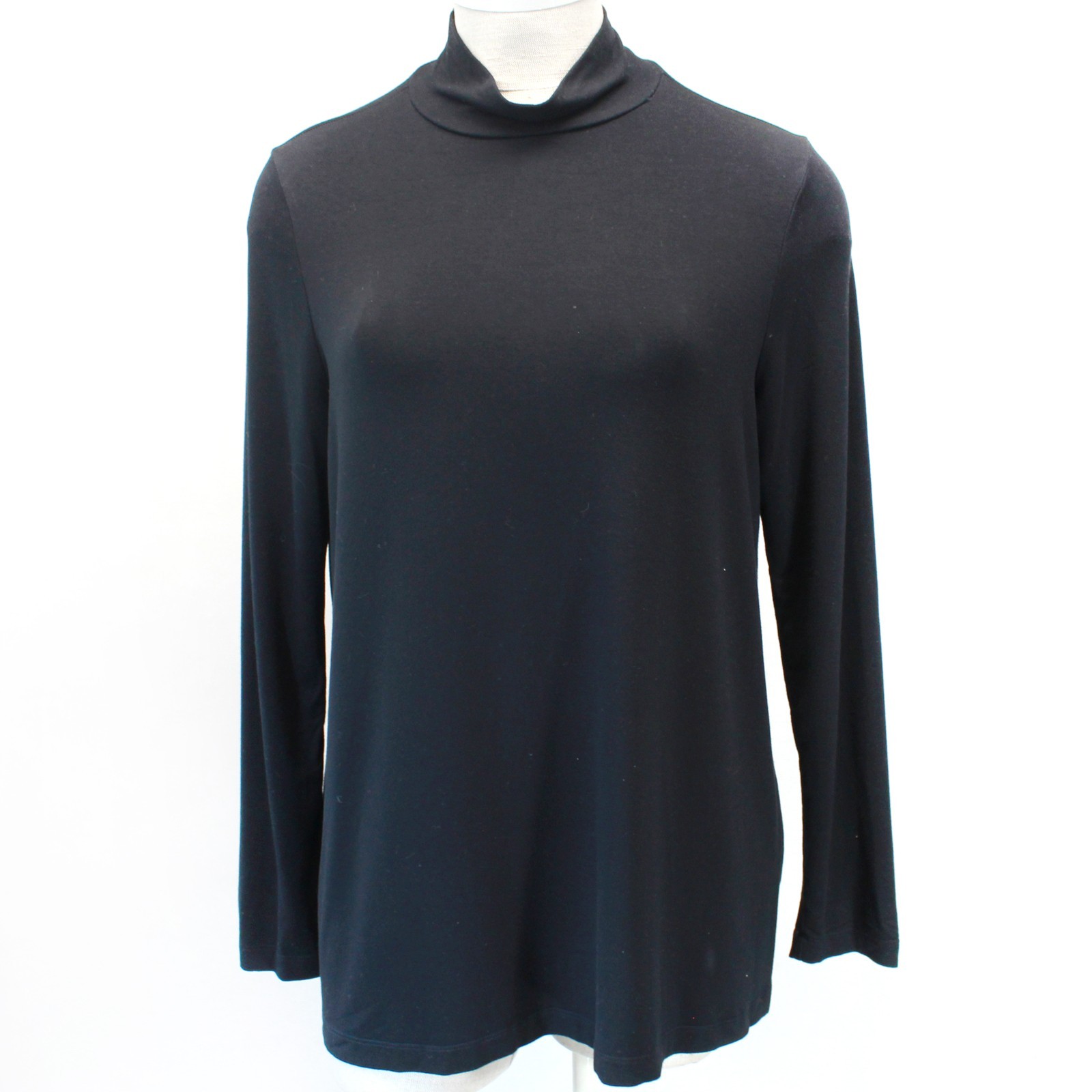 Bryan Walker Black Basic Mock Neck Stretch Top Tu… - image 2