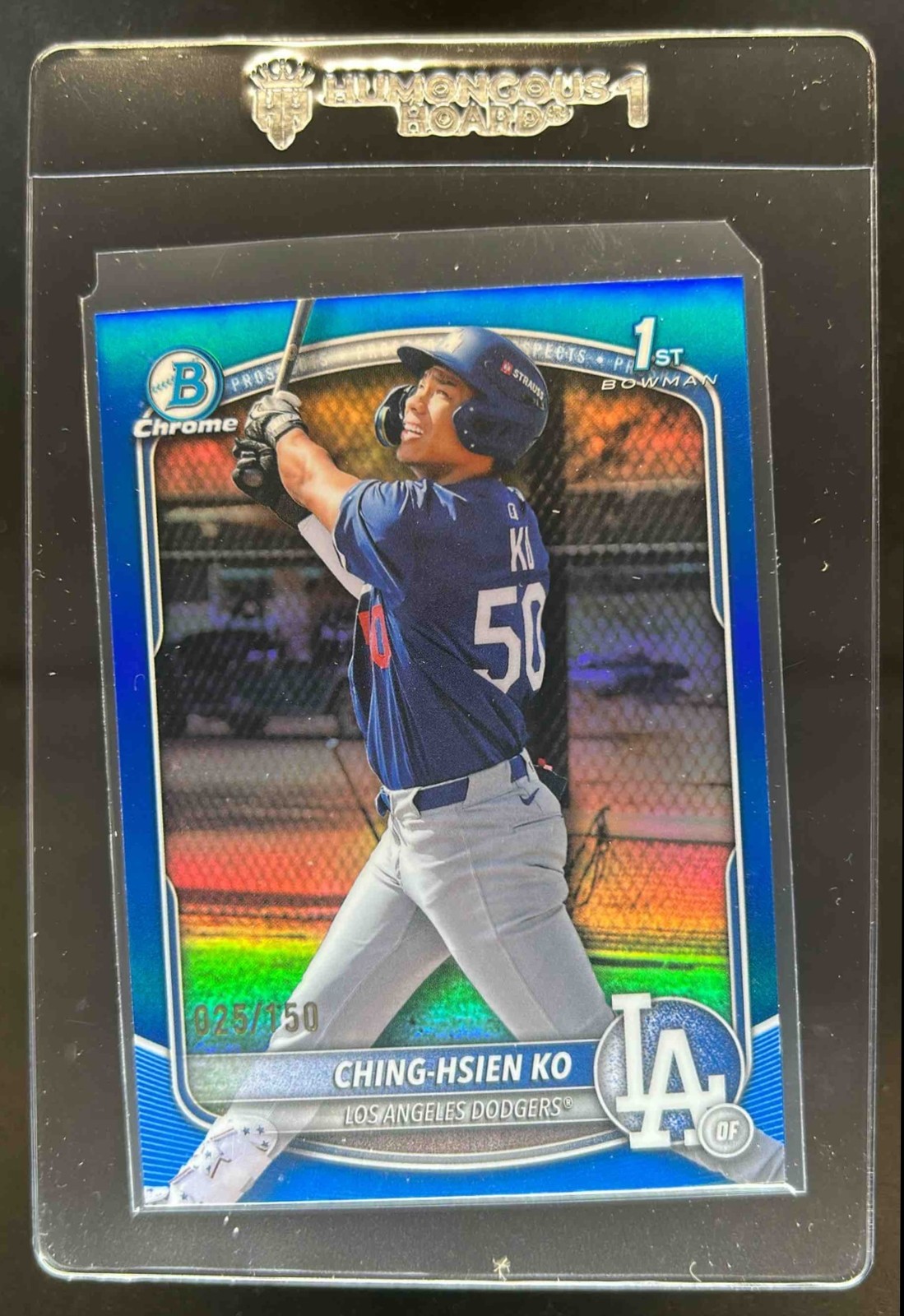 2025 Bowman Chrome Ching-Hsien Ko Blue Refractor 1st Prospect #25/150 Dodgers