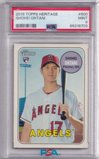 2018 TOPPS HERITAGE SHOHEI OHTANI ROOKIE #600 PSA 9 MINTS ANGELS RC