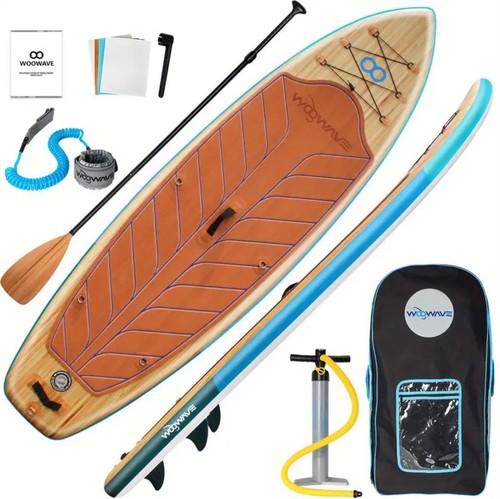 SereneLife Inflatable Stand up Paddle Board with Premium SUP Accessories - 6...