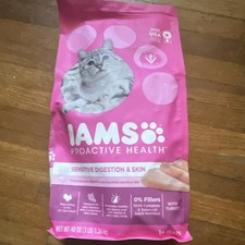 Iams Proactive Health Sensitive Digestion Skin & Coat Dry Cat Food Turkey 3.6lb