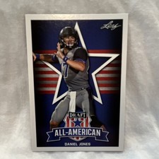 Leaf 2019 Draft All-American Daniel Jones #70 Rookie Base Football NFL Card