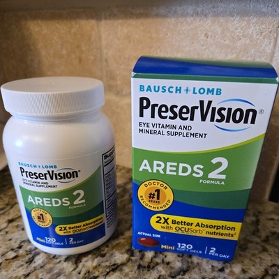 PreserVision Areds 2 Eye Vitamin and Minerals 120 Softgels Exp.07/2027