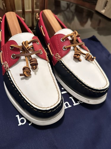 Ralph Lauren Gent’s Size 9.5 Merton Leather Boat Shoes Color Block - Picture 3 of 9