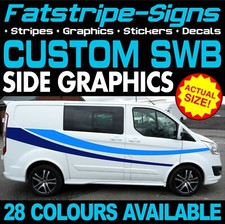 to fit FORD CUSTOM SWB GRAPHICS STICKERS STRIPES DECALS ST M SPORT 2.2 DAY VAN
