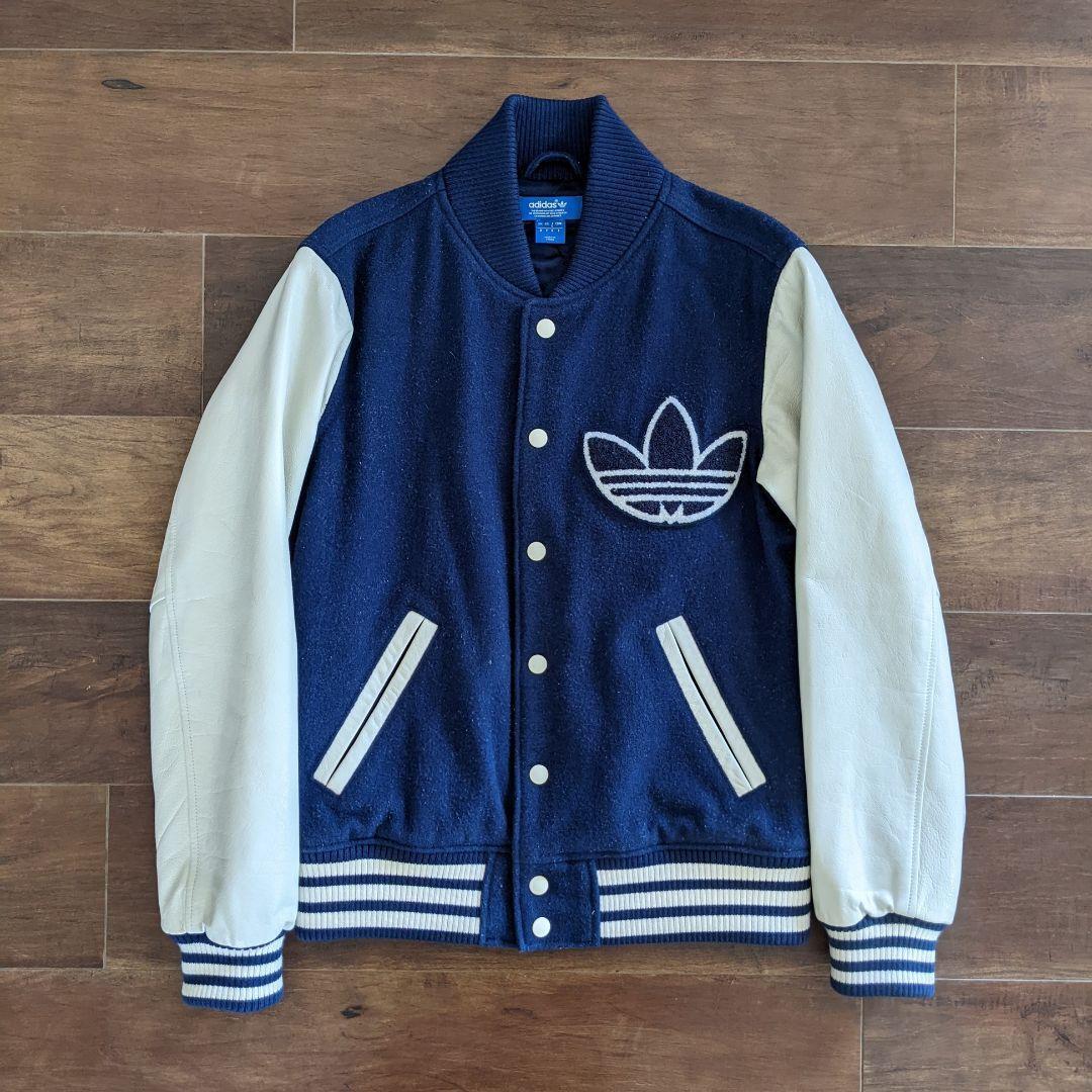 stadium jacket with leather sleeves, 25th anniversary adidas stadium jacket with leather sleeves, 25th anniversary adidas