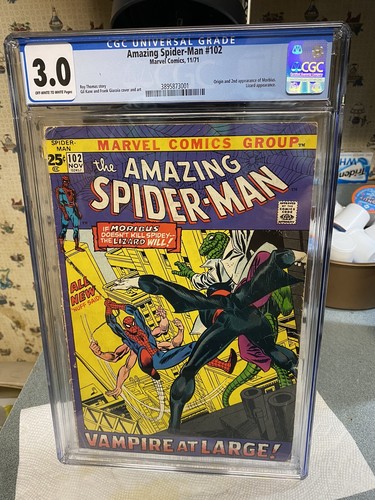 AMAZING SPIDERMAN 102 CGC 3.0 ORIGIN & 2ND APP OF MORBIUS.Vampire at Large!