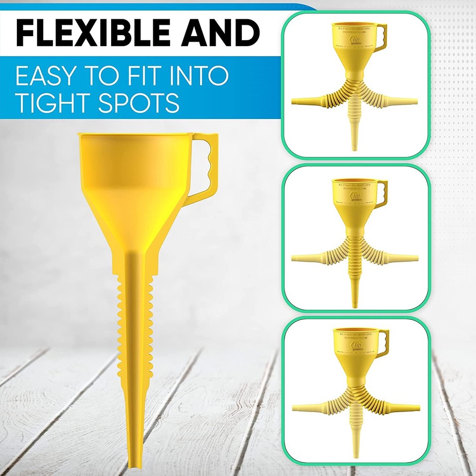 Flexible Funnel Large for Boat Lawnmower UTV Transferring Gas Pouring