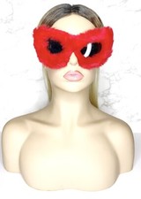 Red Faux Fur Fashion Cat Eye Sunglasses