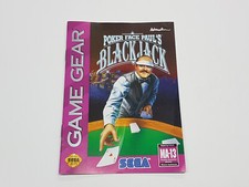 Poker Face Paul's Blackjack Sega Game Gear Authentic Manual Only  