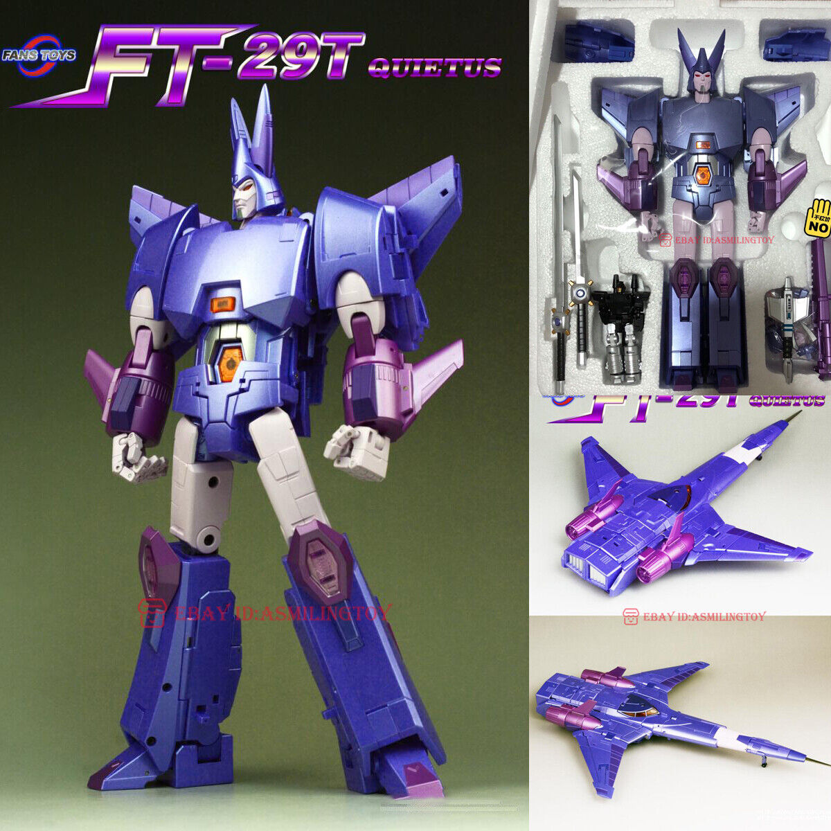 FansToys FT-29T Quietus Ft29T Action Figure Metal Chorme FansToys FT-29T Quietus Ft29T Action Figure Metal Chorme