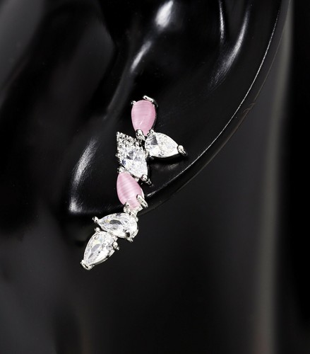 Gem Crystal Ear Cartilage Helix Ring Bar Stud Ear Cuff Climber Piercing Earring - Picture 218 of 268
