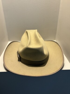 帽子 70s Vintage STETSON 3XBeaver 7 2/1 60cm Vintage Stetson 3X Beaver Cowboy Hat Brown Long Oval 7 1/4 Very