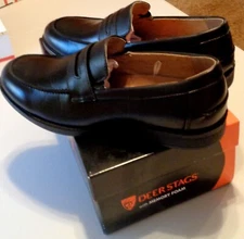 Deer Stags Men's Fund Penny Loafer Shoes, 8 1/2 W, Black, Memory Foam, New w/Box