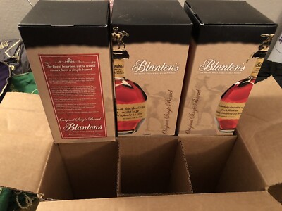 Blanton's Case 6 Boxes & 6 Bags The Original Single Barrel Bourbon Whiskey EMPTY